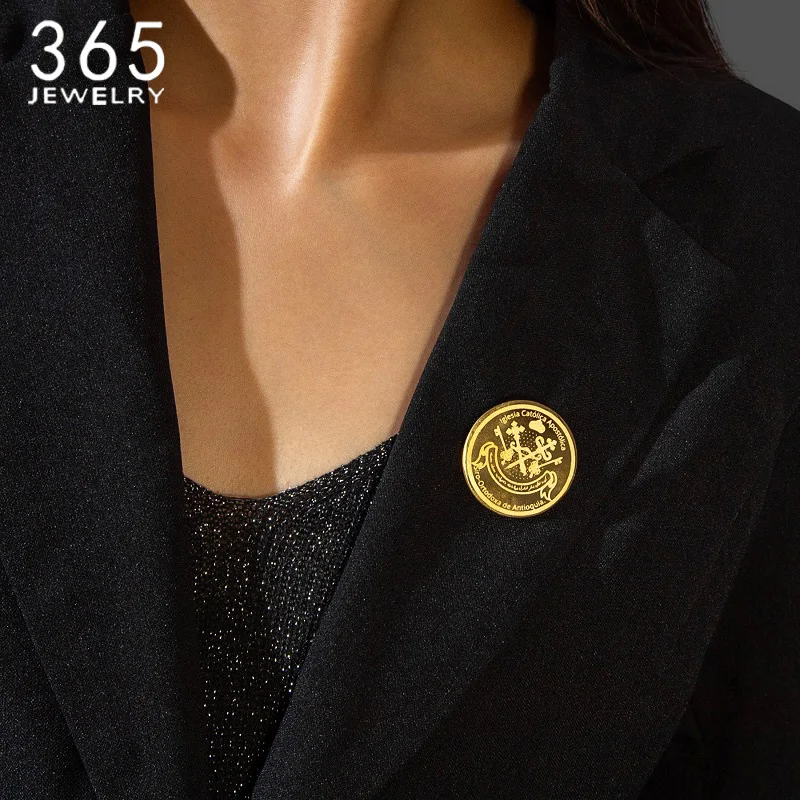 Women Accessories Business Name - Spersonalizowana broszka ze stali nierdzewnej z