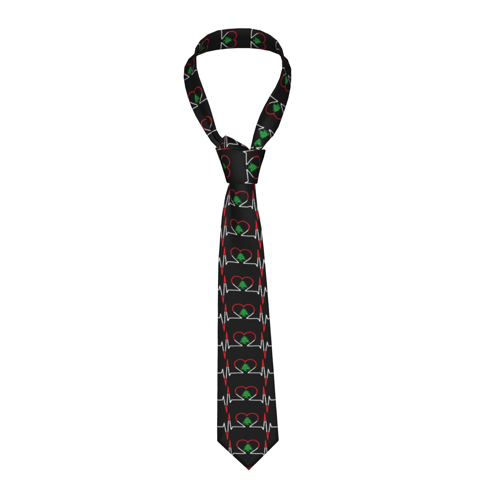 Women Accessories Lebanon - Krawat z motywem EKG serca, flaga