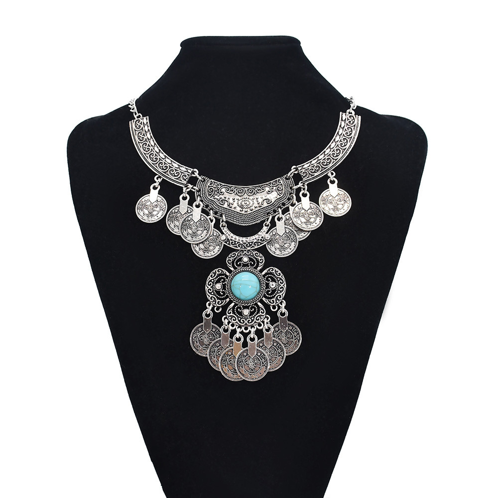 Women Accessories Nepal - Vintage Alloy Hollowed Large Flower Coins