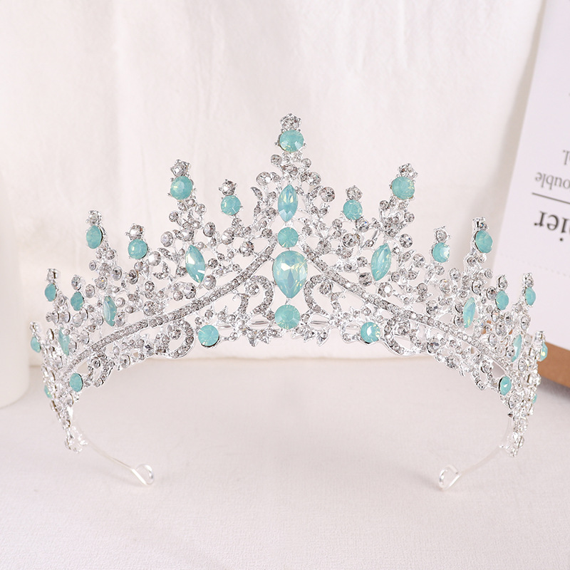 Women Jewelry Accessories For Black Dress - Barokowa księżniczka królowa opalowy kryształ diadem