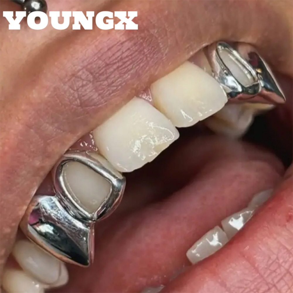 Women'S Vampire Accessories - YOUNGX Hip Hop Podwójne, Puste, Błyszczące