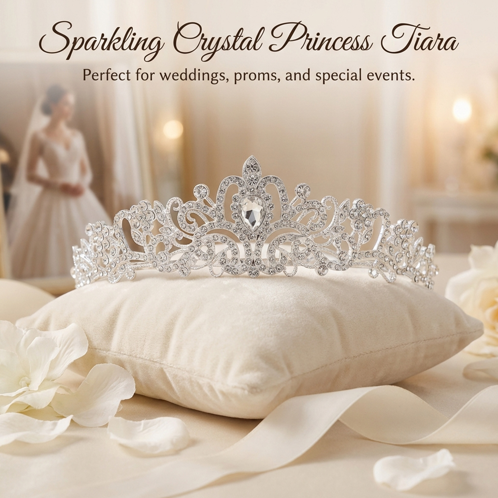 Elegancka korona ślubna, błysz – Women'S Hair Accessories Wedding recenzja i cena
