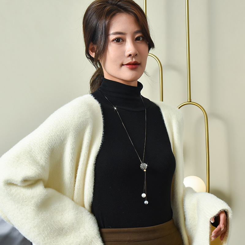 Czarna kryształowa kula długi  – Women Jewelry Accessories For Black Dress recenzja i cena