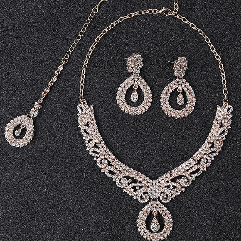 Luksusowy złoty kolor geometry – Women Jewelry Accessories For Black Dress recenzja i cena