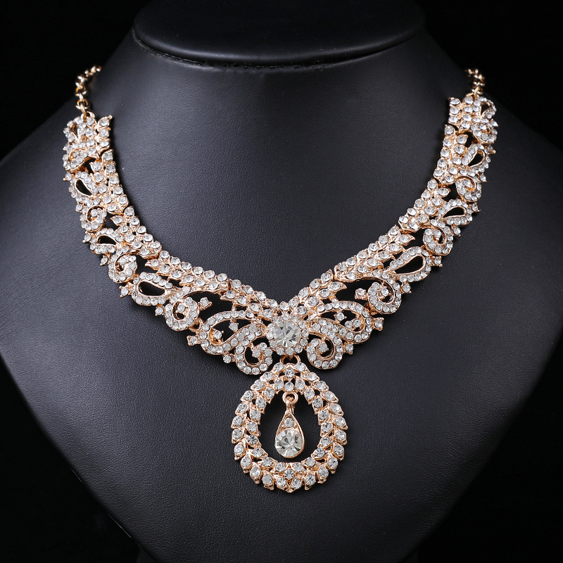 Luksusowy złoty kolor geometry – Women Jewelry Accessories For Black Dress recenzja i cena