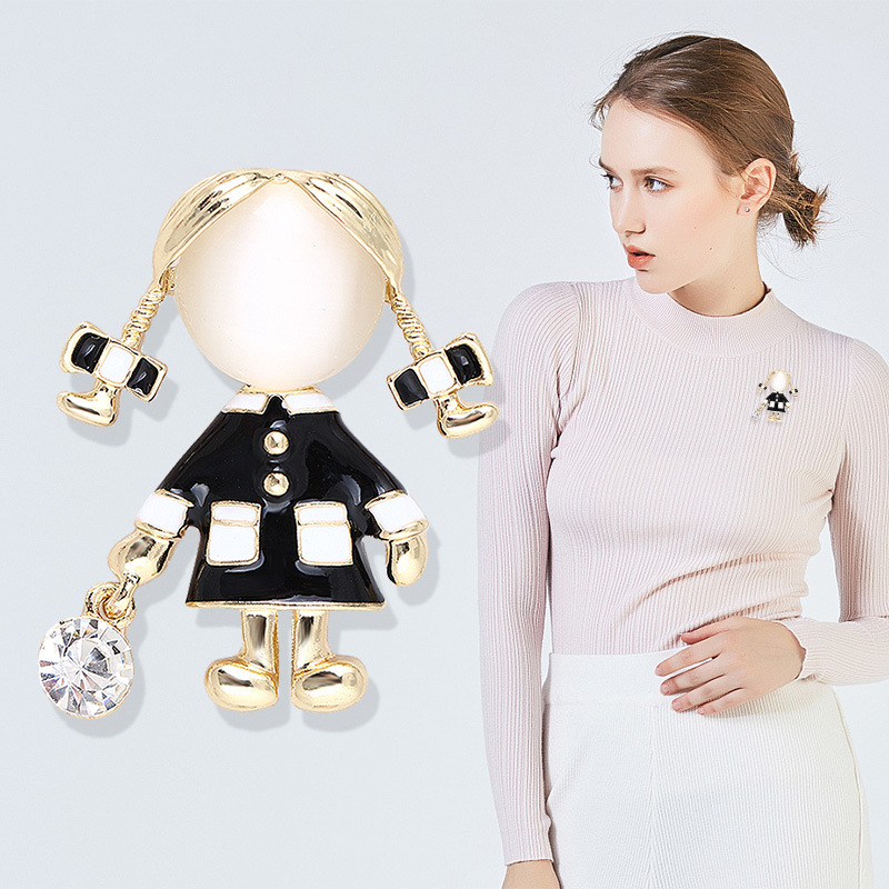 Wykwintne, urocze broszki z cz – Women Jewelry Accessories For Black Dress recenzja i cena