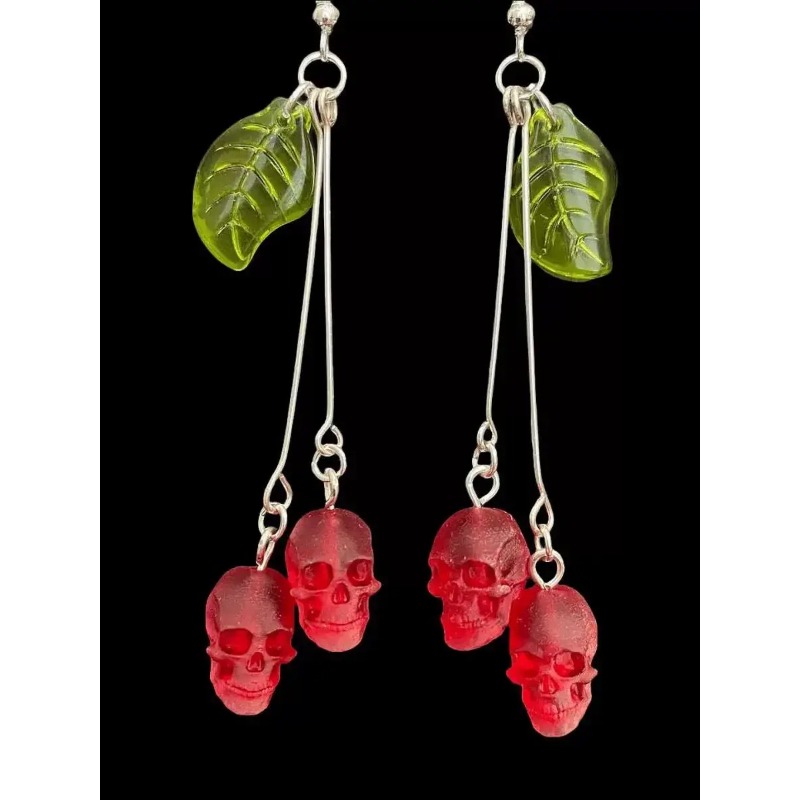 Kolczyki Gotyckie Czaszki Wiśn – Women'S Vampire Accessories recenzja i cena