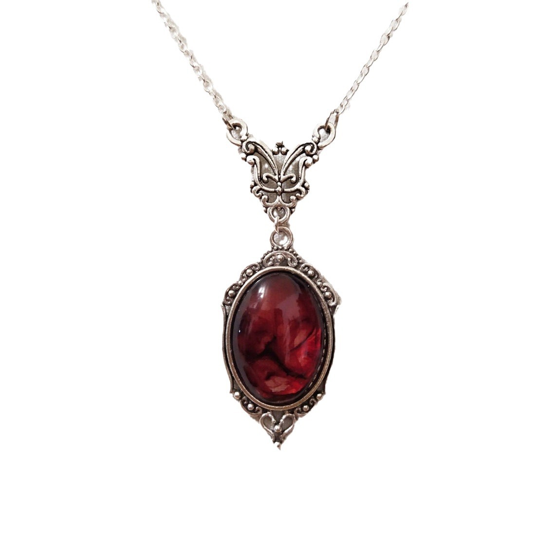 Vintage Gothic Blood Red Quart – Women'S Vampire Accessories recenzja i cena
