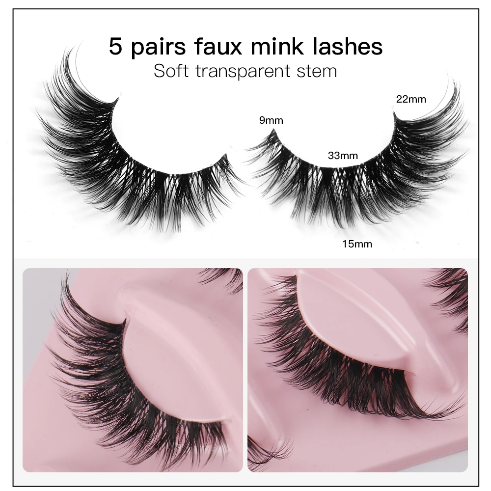 Sztuczne rzęsy Cat Eye 5 par 3 – Women Accessories Clearance recenzja i cena