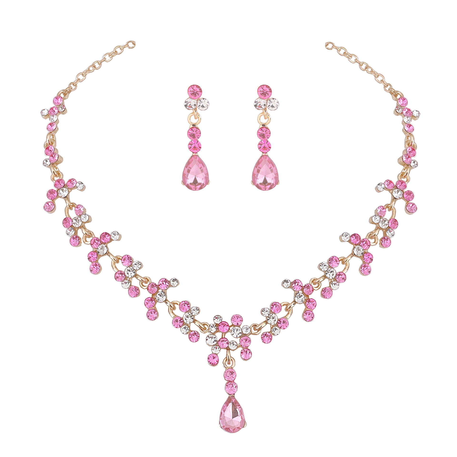 Barokowy różowy fioletowy krys – Women Jewelry Accessories For Black Dress recenzja i cena