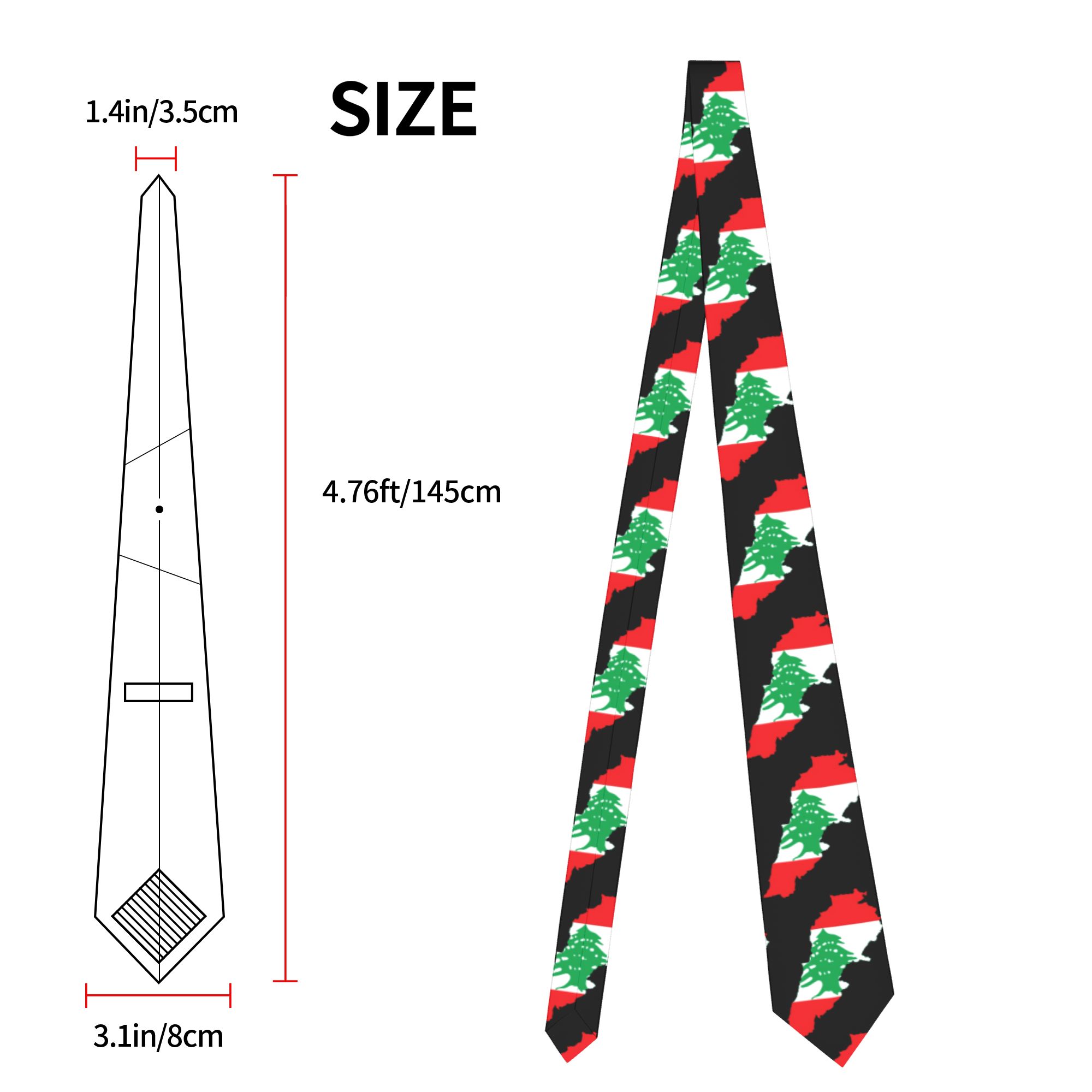 Krawat z mapą Libaunu, flaga L – Women Accessories Lebanon recenzja i cena