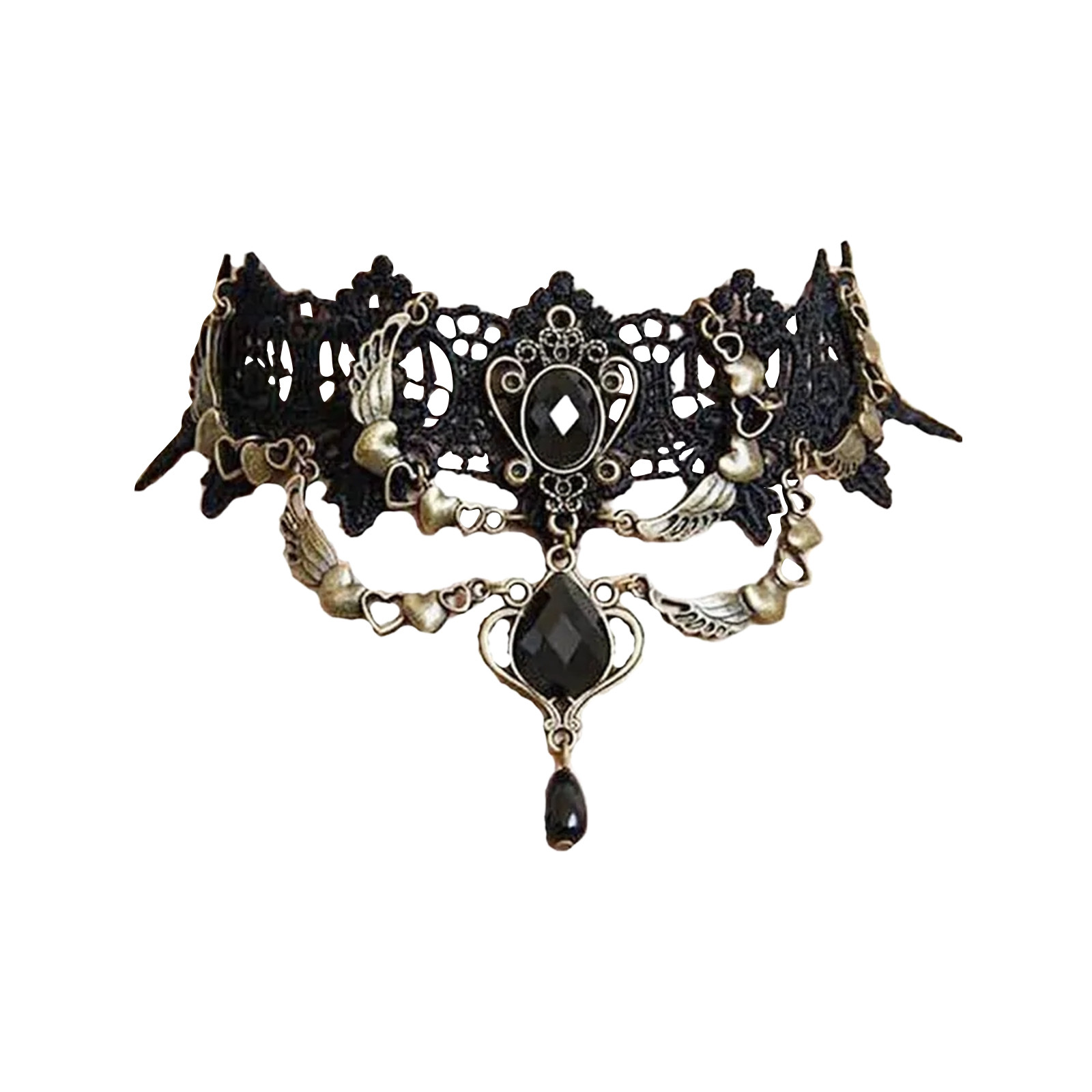 Gotycki czarny koronkowy naszy – Women Jewelry Accessories For Black Dress recenzja i cena