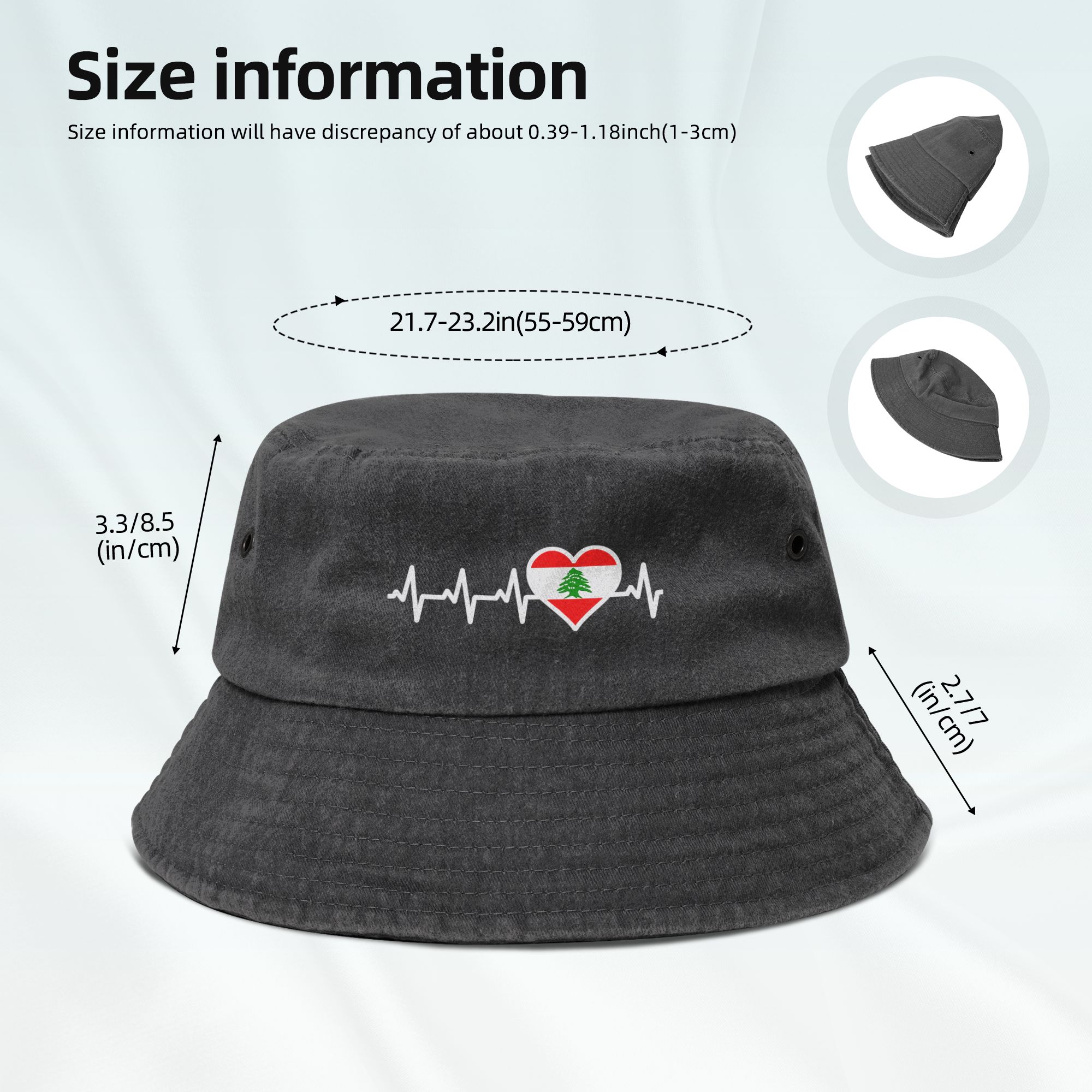 Czapka typu bucket hat z flagą – Women Accessories Lebanon recenzja i cena
