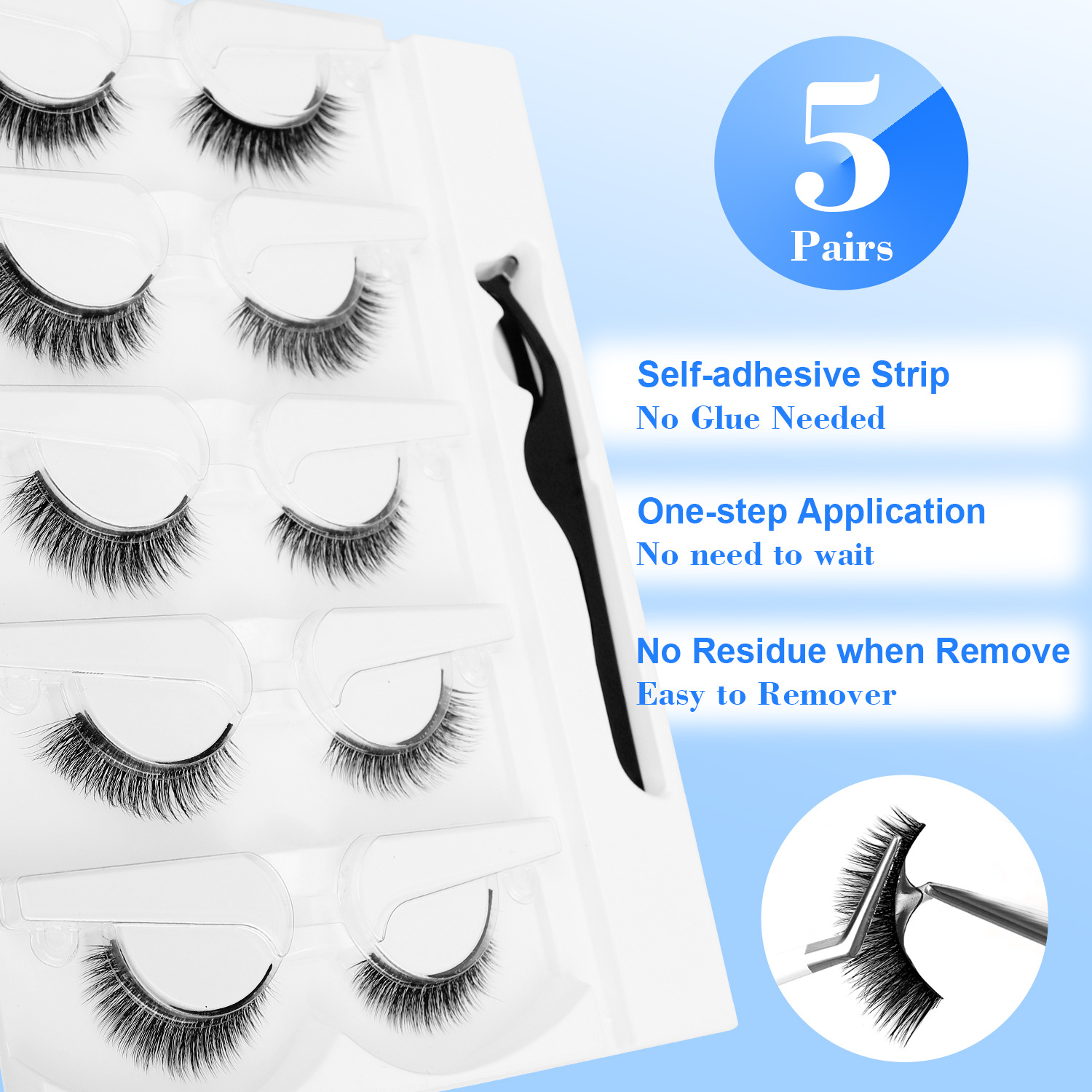 5 Par Samoprzylepnych Rzęs Bez – Women Accessories Clearance recenzja i cena